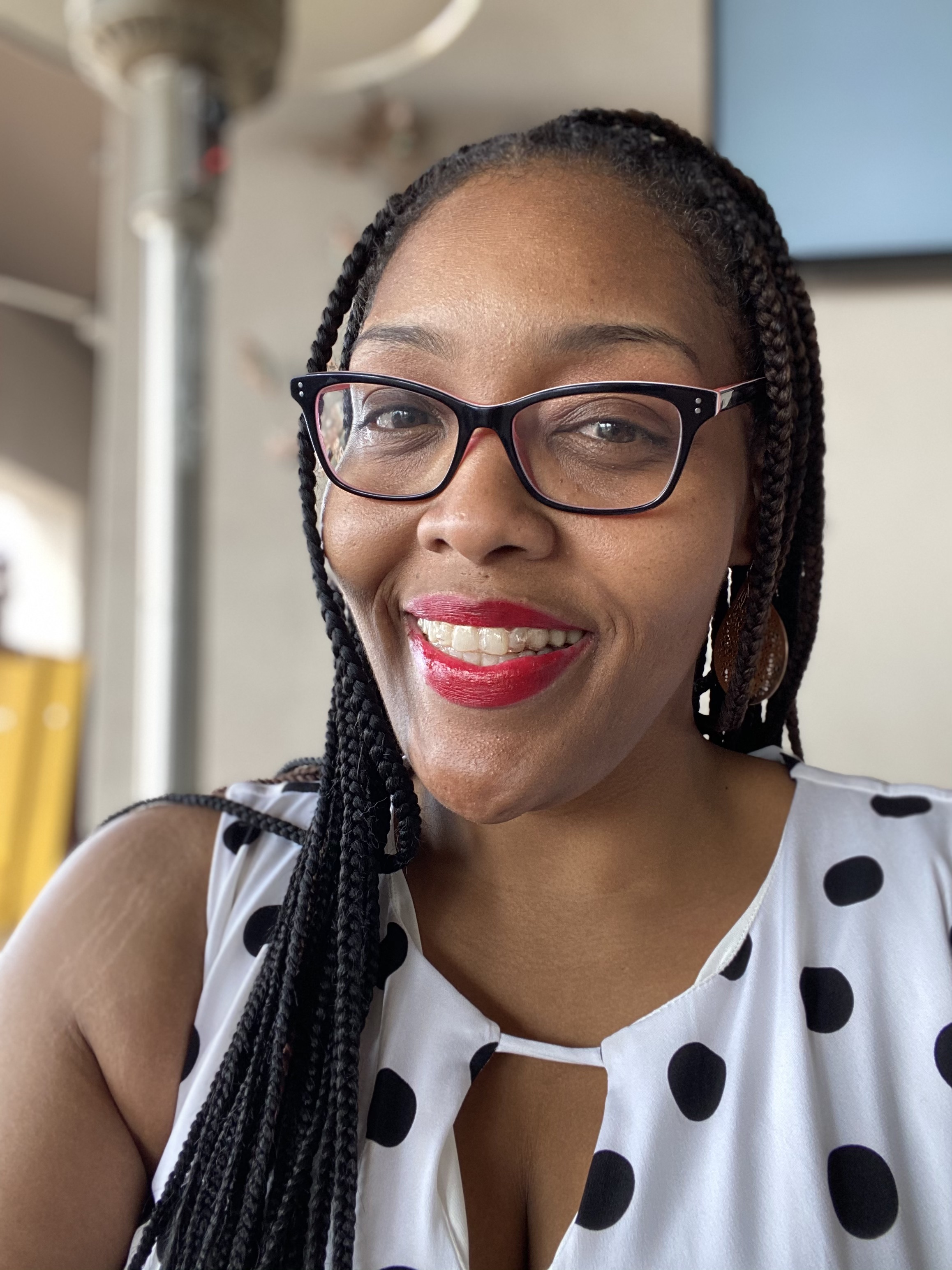 Tia working with clients